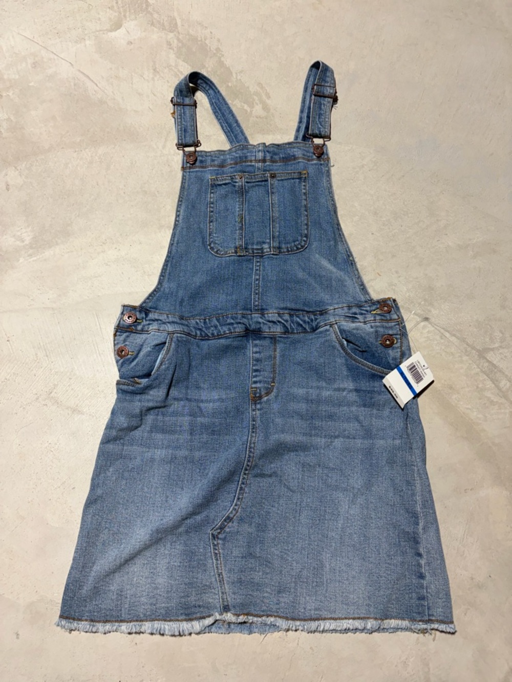 NWT Lucky brand Denim Overall Dress Christi wash XL girls MSRP$50
